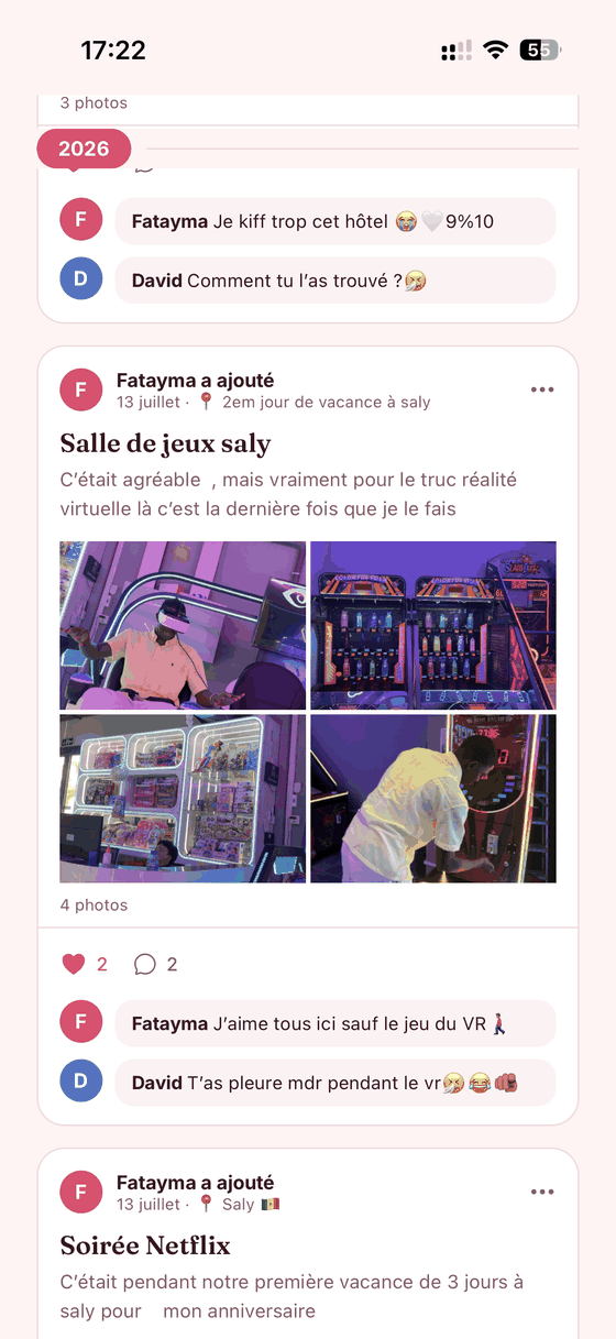 Souvenirs partagés dans Nous